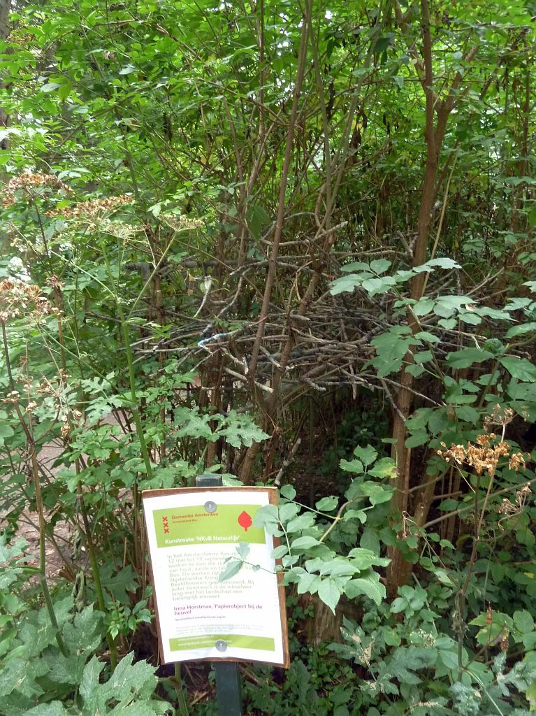 Kunstroute NKvB Natuurlijk - Papierobject bij de Heuvel - Amsterdam