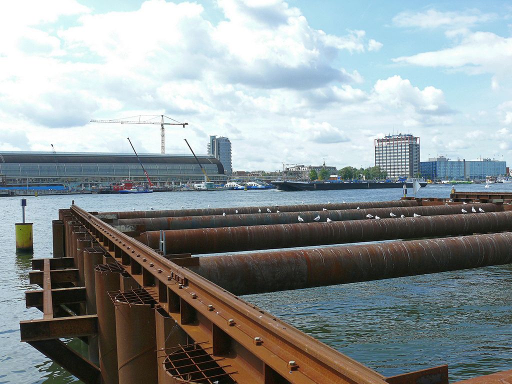 Werkzaamheden Noord- Zuidlijn - Het IJ - Amsterdam